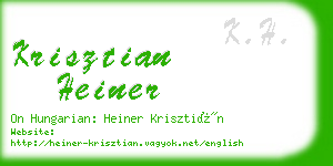 krisztian heiner business card